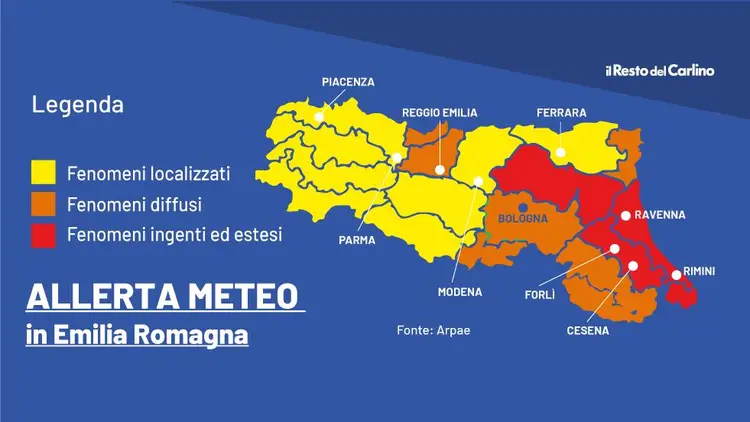 Allerta meteo Emilia-Romagna